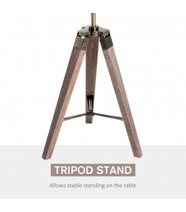 Floor Lamp, 33L-Wood/Bronze Colour, Steel, Copper, Pine, Retro Photography Style