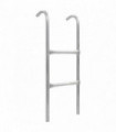 2-Step Trampoline Ladder Steel Silver 72 cm