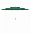 3-Tier Parasol with Aluminium Pole Green 3 m