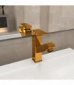Bathroom Basin Faucet with Pull-out Function Gold 157x172 mm