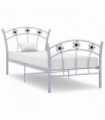 Bed Frame with Football Design Grey Metal 90x200 cm