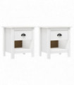 Bedside Cabinets 2 pcs Hill Range 46x35x49.5 cm Solid Pine Wood