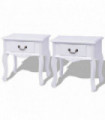 Bedside Cabinets 2 pcs MDF White