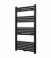 Black Bathroom Central Heating Towel Rail Radiator Straight 600x1160mm