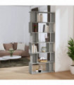 Book Cabinet/Room Divider Grey Sonoma 80x24x192 cm Engineered Wood