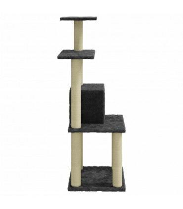 Cat Tree with Sisal Scratching Posts Dark Grey 105 cm