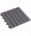 Decking Tiles 10 pcs Grey Wash 30x30 cm Solid Acacia Wood