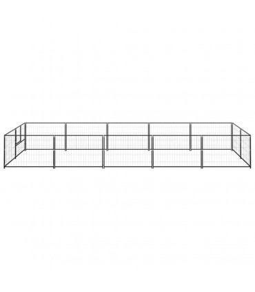 vidaXL Dog Kennel Black 10 m² Steel