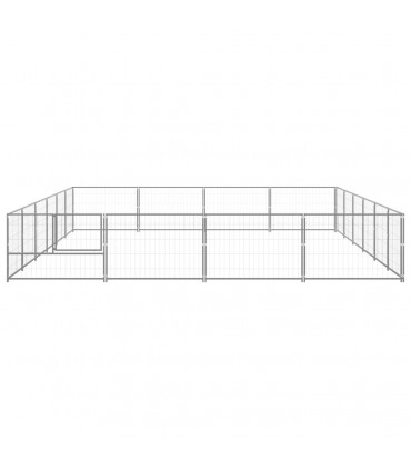 Dog Kennel Silver 24 m² Steel