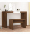 Dressing Stool Brown Oak 70x35x45 cm Engineered Wood