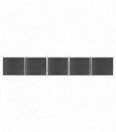 Fence Panel Set WPC 872x146 cm Grey