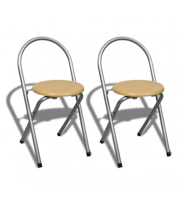 Foldable Breakfast Bar Set with 2 Chairs
