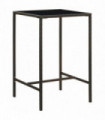 Garden Bar Table Brown 70x70x110 cm Poly Rattan and Glass