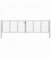 Garden Gate Galvanised Steel 415x150 cm Silver