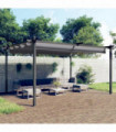 Garden Gazebo with Retractable Roof 4x3 m Anthracite
