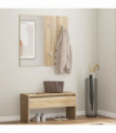 Hallway Furniture Set Sonoma Oak Engineered Wood