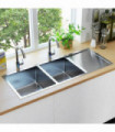 Handmade Kitchen Sink with Strainer Stainless Steel