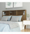 Headboard Cabinet Brown Oak 160x19x103.5 cm