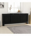 MDF Radiator Cover Black 205 cm