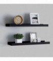 Picture Frame Ledge Shelves 2 pcs Black 40x9x3 cm MDF