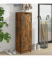 Shoe Cabinet Smoked Oak 30x35x100 cm Engineered Wood