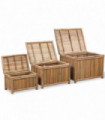 Storage Boxes 3 pcs Bamboo