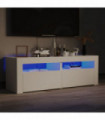 TV Cabinet with LED Lights White 120x35x40 cm