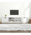 TV Cabinets 2 pcs High Gloss White 80x35x36.5cm Engineered Wood