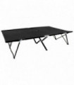 Two Person Folding Sun Lounger Black Steel