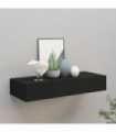 vidaXL Wall-mounted Drawer Shelf Black 60x23.5x10cm MDF