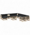 vidaXL 12 Piece Garden Sofa Set  Solid Wood Pine
