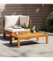 vidaXL 2 Piece Garden Sofa Set with Cushions Solid Wood Acacia