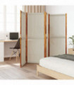 vidaXL 4-Panel Room Divider Light Grey 280x180 cm