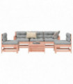 vidaXL 6 Piece Garden Sofa Set Solid Wood Douglas Fir