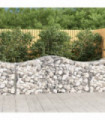vidaXL Arched Gabion Basket 200x50x80/100 cm Galvanised Iron