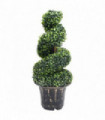 vidaXL Artificial Boxwood Spiral Plant with Pot Green 89 cm