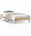 vidaXL Bed Frame 100x200 cm Solid Wood Pine