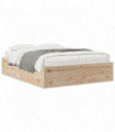 vidaXL Bed Frame 140x200 cm Solid Wood Pine