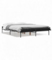 vidaXL Bed Frame Black 120x190 cm Small Double Engineered Wood and Metal