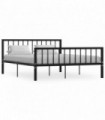 vidaXL Bed Frame Black Metal 160x200 cm