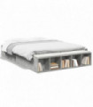vidaXL Bed Frame Concrete Grey 150x200 cm King Size Engineered Wood