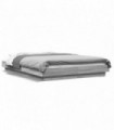 vidaXL Bed Frame Grey Sonoma 140x190 cm Engineered Wood
