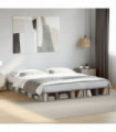 vidaXL Bed Frame Grey Sonoma 200x200 cm Engineered Wood