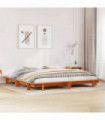 vidaXL Bed Frame Wax Brown 180x200 cm Super King Solid Wood Pine