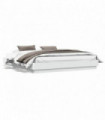 vidaXL Bed Frame with LED Lights White 200x200 cm