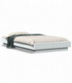vidaXL Bed Frame with LED Lights White 90x190 cm Single Engineered Wood