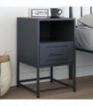vidaXL Bedside Cabinet Anthracite 36x39x60.5 cm Steel