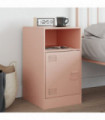 vidaXL Bedside Cabinet Pink 34.5x39x62 cm Steel