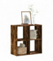 vidaXL Bookcase Smoked Oak 68.5x32x68.5 cm Engineered Wood