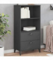 vidaXL Bookcase VIKEN Anthracite Grey 60x35x123 cm Engineered Wood